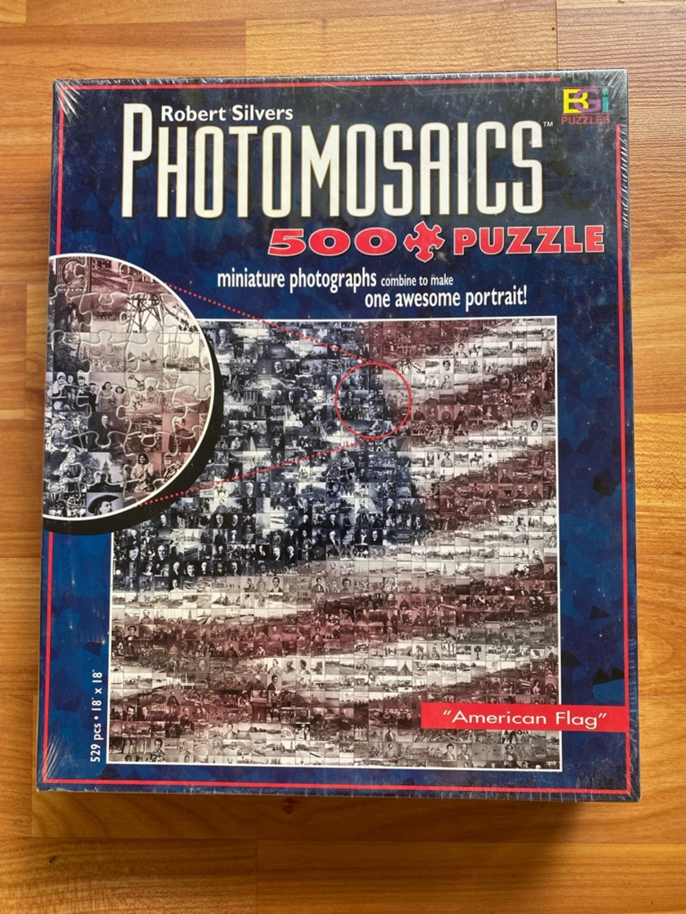 Vintage Robert Silvers Photomosaics 500-Piece Puzzle - American Flag